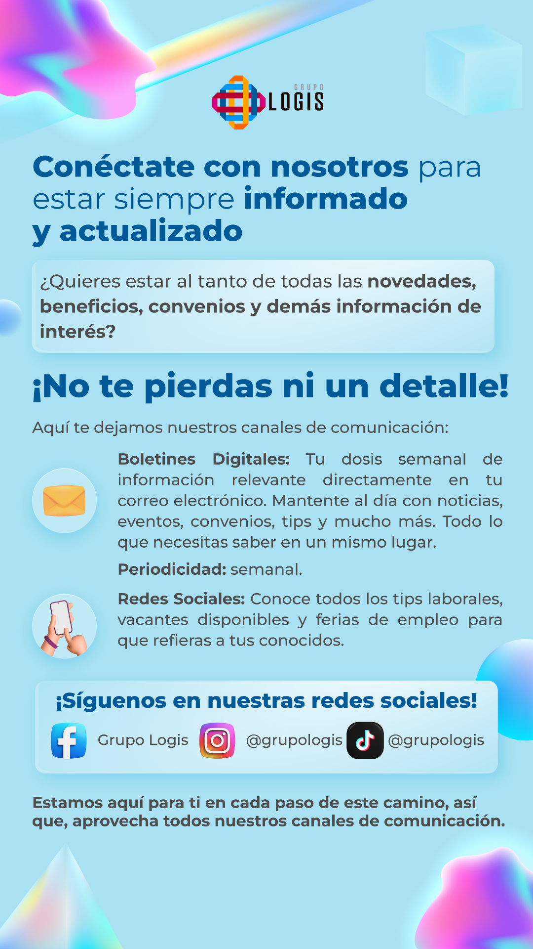 Conoce Nuestros Canales De Comunicaci N Grupo Logis Faqs